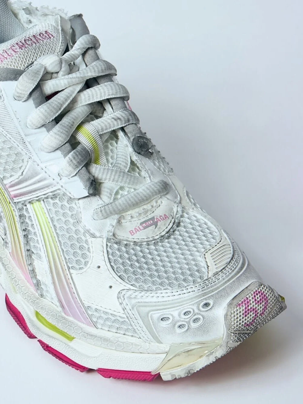Balenciaga Runner Sneakers 39 Y2K Gorpcore Techwear Pink Green